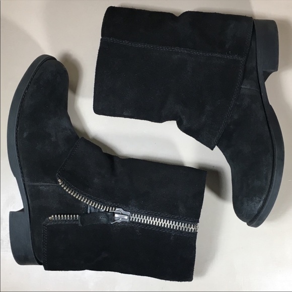 COPY - Nine West Boots Black Ankle Leather Suede Booties - Picture 6 of 7